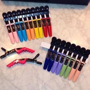 NWT * 20PC ALLIGATOR CLIPS FOR HAIR * 10 COLORS * DREAD CLIPS 💜💚